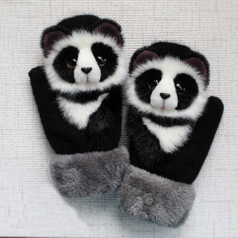 Cartoon Warm Mittens for Kids