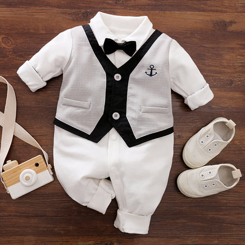 Gentleman Long-Sleeved Baby Romper