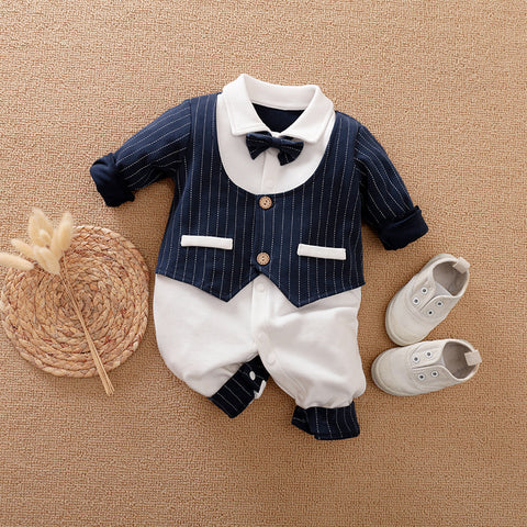 Gentleman Long-Sleeved Baby Romper