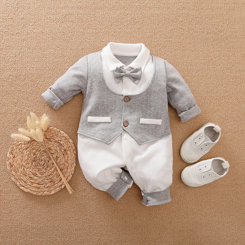 Gentleman Long-Sleeved Baby Romper