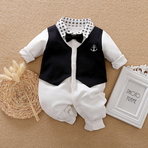 Gentleman Long-Sleeved Baby Romper