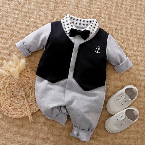 Gentleman Long-Sleeved Baby Romper