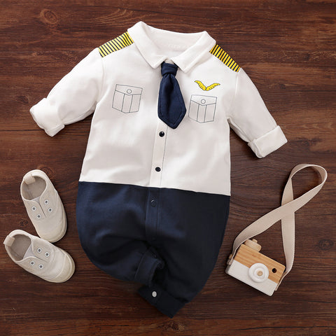 Gentleman Long-Sleeved Baby Romper