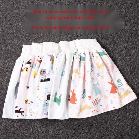 High-Waist Waterproof Diaper Skirt