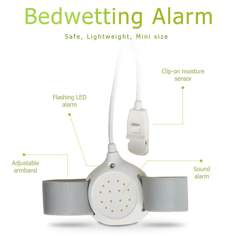 Bedwetting Alarm with Light and Ring