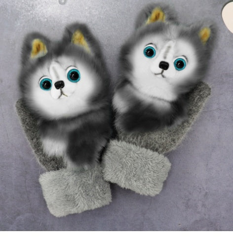 Cartoon Warm Mittens for Kids