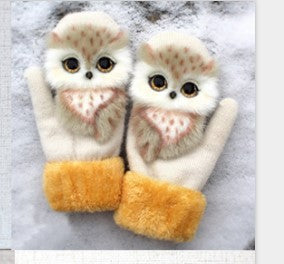 Cartoon Warm Mittens for Kids