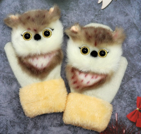 Cartoon Warm Mittens for Kids