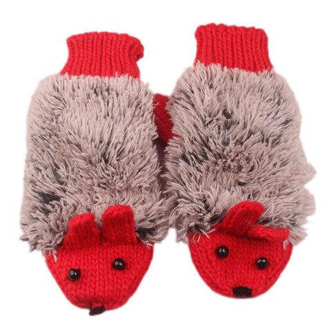 Cartoon Warm Mittens for Kids