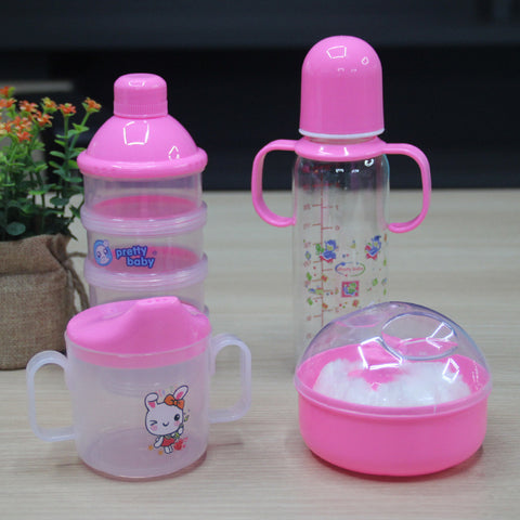 4-Piece Milk Bottle Set