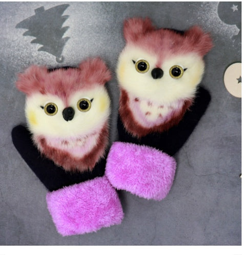 Cartoon Warm Mittens for Kids